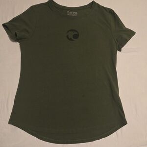 Rove Olive Green Short Sleeve Tee with Center Logo